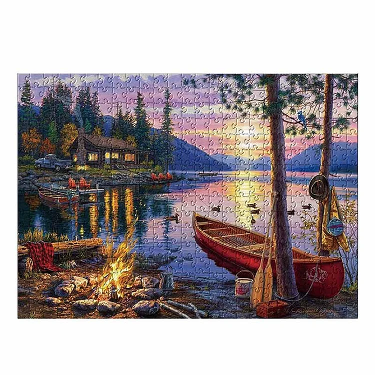 Lake In The Sunset Jigsaw Puzzle For Adults 1000 Pieces - Creative Gifts-BlingPainting-Customized Products Make Great Gifts