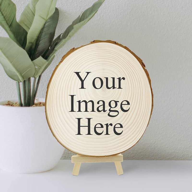 Custom Natural Wood Photo Plaque - Personalized Gifts-BlingPainting-Customized Products Make Great Gifts