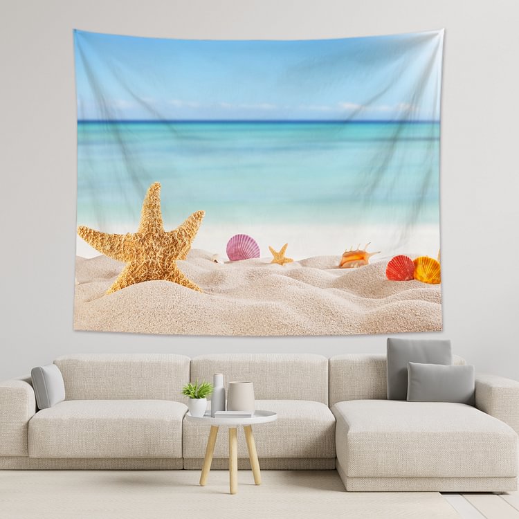 Beautiful Beach Tapestry Wall Hanging-BlingPainting-Customized Products Make Great Gifts