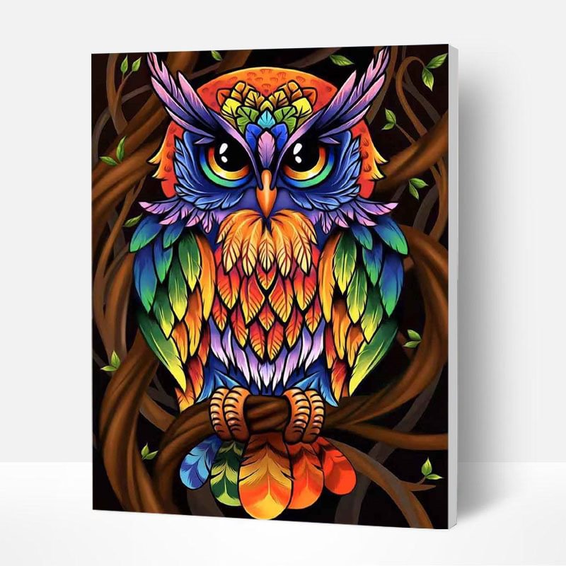 Paint by Numbers Kit - Lucky Owl-BlingPainting-Customized Products Make Great Gifts