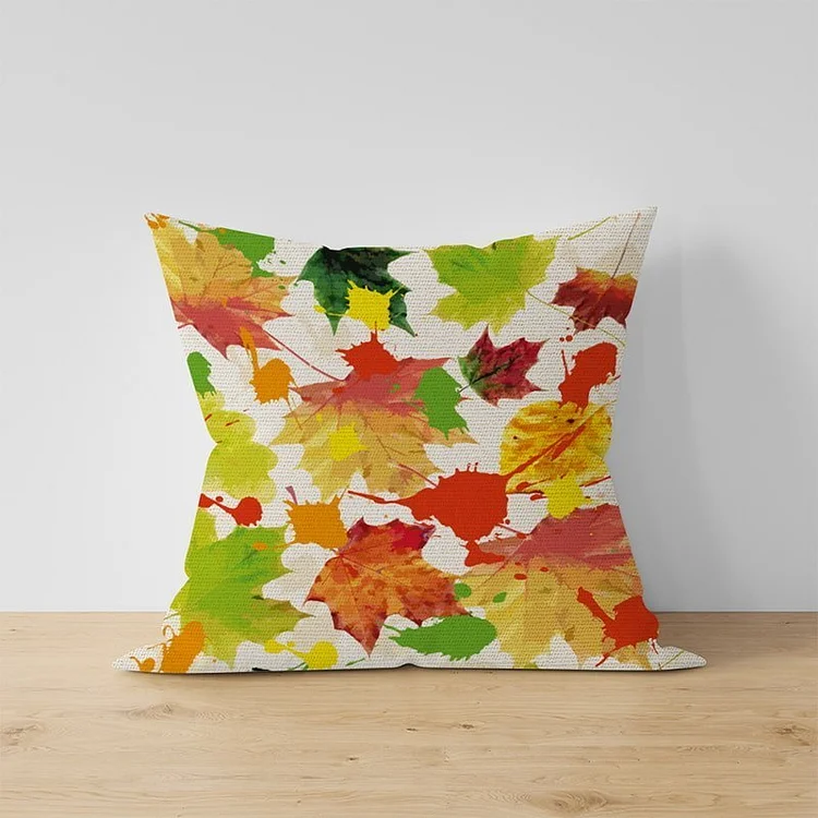Autumn Fall Leaves Throw Pillow Home Decor-BlingPainting-Customized Products Make Great Gifts
