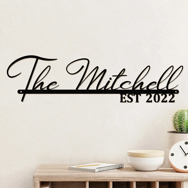 Custom Family Name Metal Sign for Home Decor-BlingPainting-Customized Products Make Great Gifts