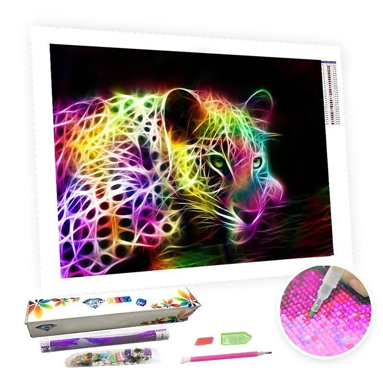 DIY Diamond Painting Kit for Adults - Halo Leopard-BlingPainting-Customized Products Make Great Gifts