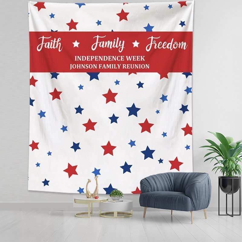 Custom Stars Pattern American Independence Day Backdrop-BlingPainting-Customized Products Make Great Gifts
