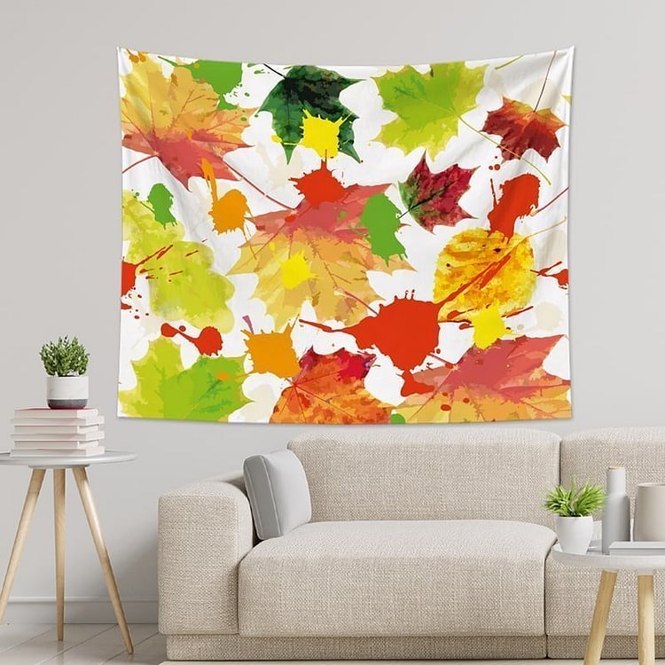 Autumn Fall Leaves Tapestry Wall Hanging-BlingPainting-Customized Products Make Great Gifts