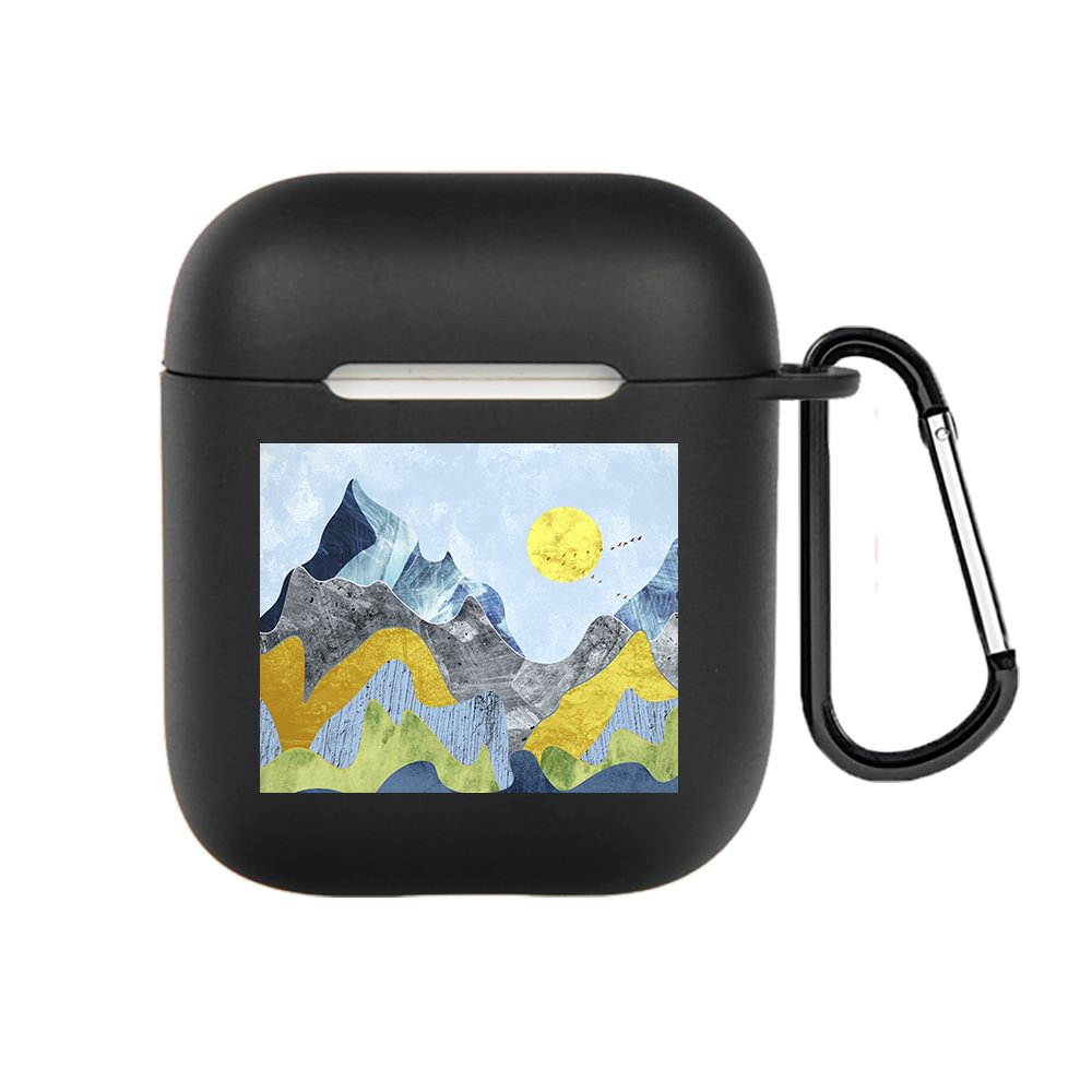 Colorful Mountain AirPods 1&2&Pro Case With Keychain-BlingPainting-Customized Products Make Great Gifts