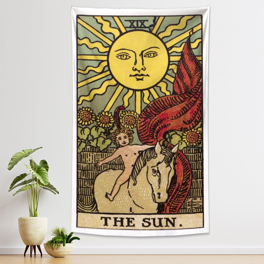 The Sun Tarot Tapestry Wall Hanging-BlingPainting-Customized Products Make Great Gifts