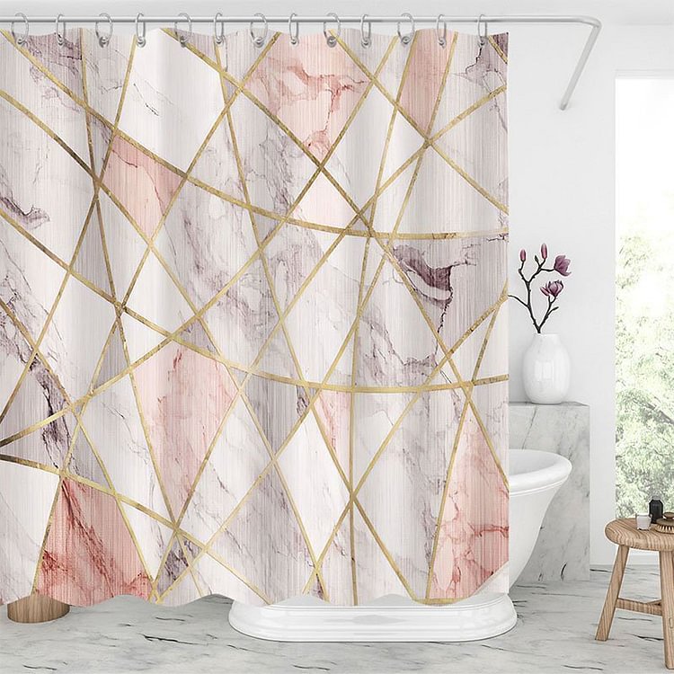 Marble Pattern Shower Curtains-BlingPainting-Customized Products Make Great Gifts