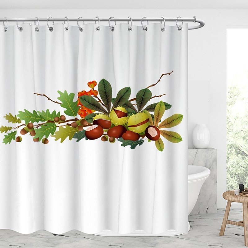 Olive Branch Pattern Design Shower Curtains-BlingPainting-Customized Products Make Great Gifts
