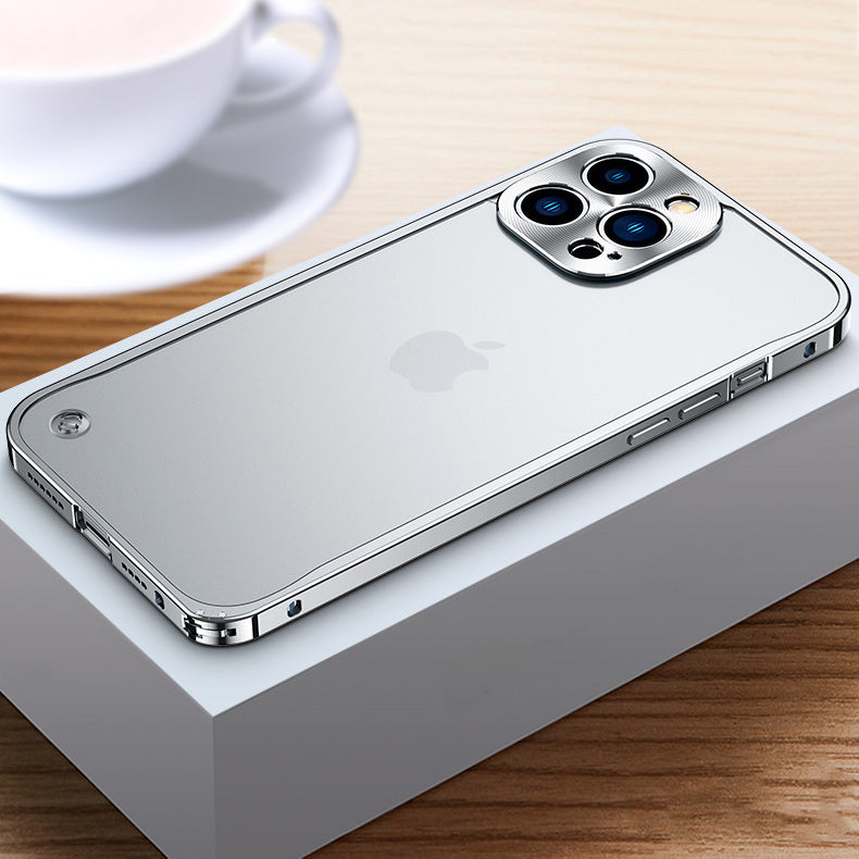 Luxury Metal Frame Lens Protection Cap Phone Case