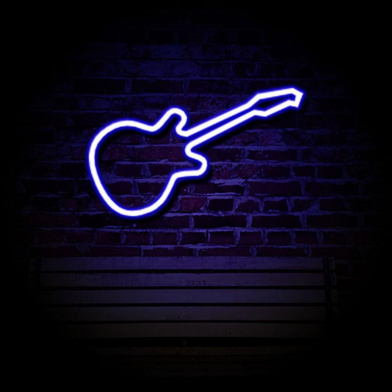 Guitar Logo Neon Sign-BlingPainting-Customized Products Make Great Gifts