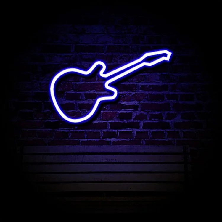 Guitar Logo Neon Sign-BlingPainting-Customized Products Make Great Gifts