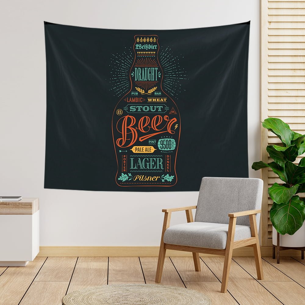 Beer Festival Tapestry Wall Hanging - A Beer -BlingPainting-Customized Products Make Great Gifts