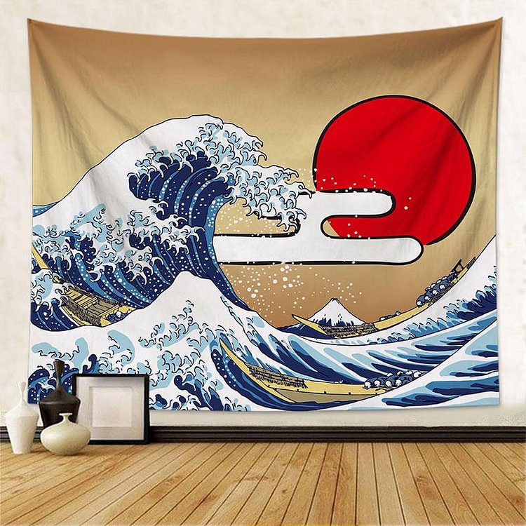 The Great Wave Wall Hanging Tapestry-BlingPainting-Customized Products Make Great Gifts