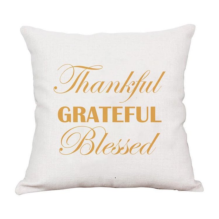 Thanksgiving Decor Text Throw Pillow B-BlingPainting-Customized Products Make Great Gifts