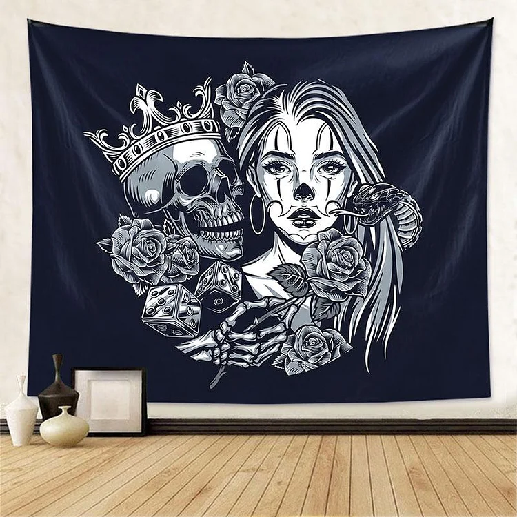 Chicano Tattoo Tapestry Wall Hanging-BlingPainting-Customized Products Make Great Gifts