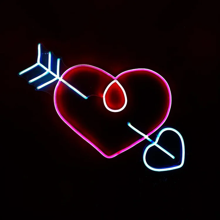 Cupid Heart Neon Sign-BlingPainting-Customized Products Make Great Gifts