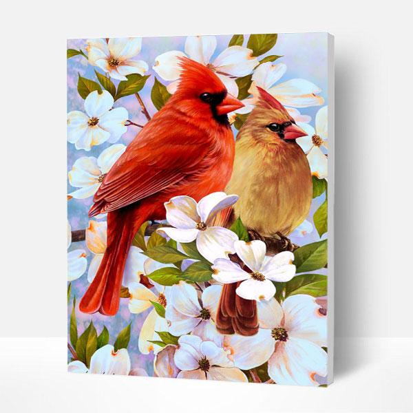 Paint by Numbers Kit -  Spring Birds-BlingPainting-Customized Products Make Great Gifts