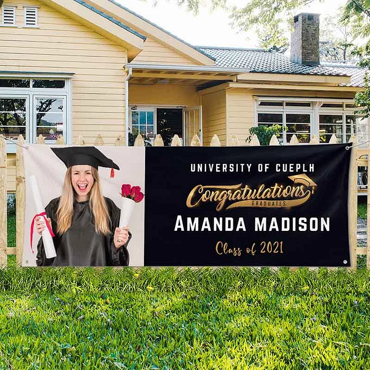 Custom Graduation Photo Banner-BlingPainting-Customized Products Make Great Gifts