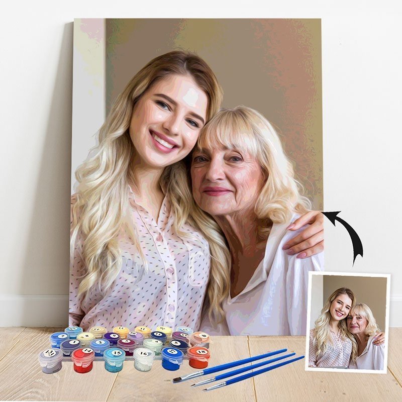 Paint by Numbers Kit - Customized Oil Painting To Mom With Love, Best Gifts-BlingPainting-Customized Products Make Great Gifts