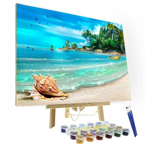 Paint by Numbers Kit - Beautiful Beach-BlingPainting-Customized Products Make Great Gifts