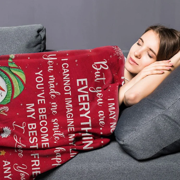 To My Mom Snowman Blanket Christmas Gift for Mom