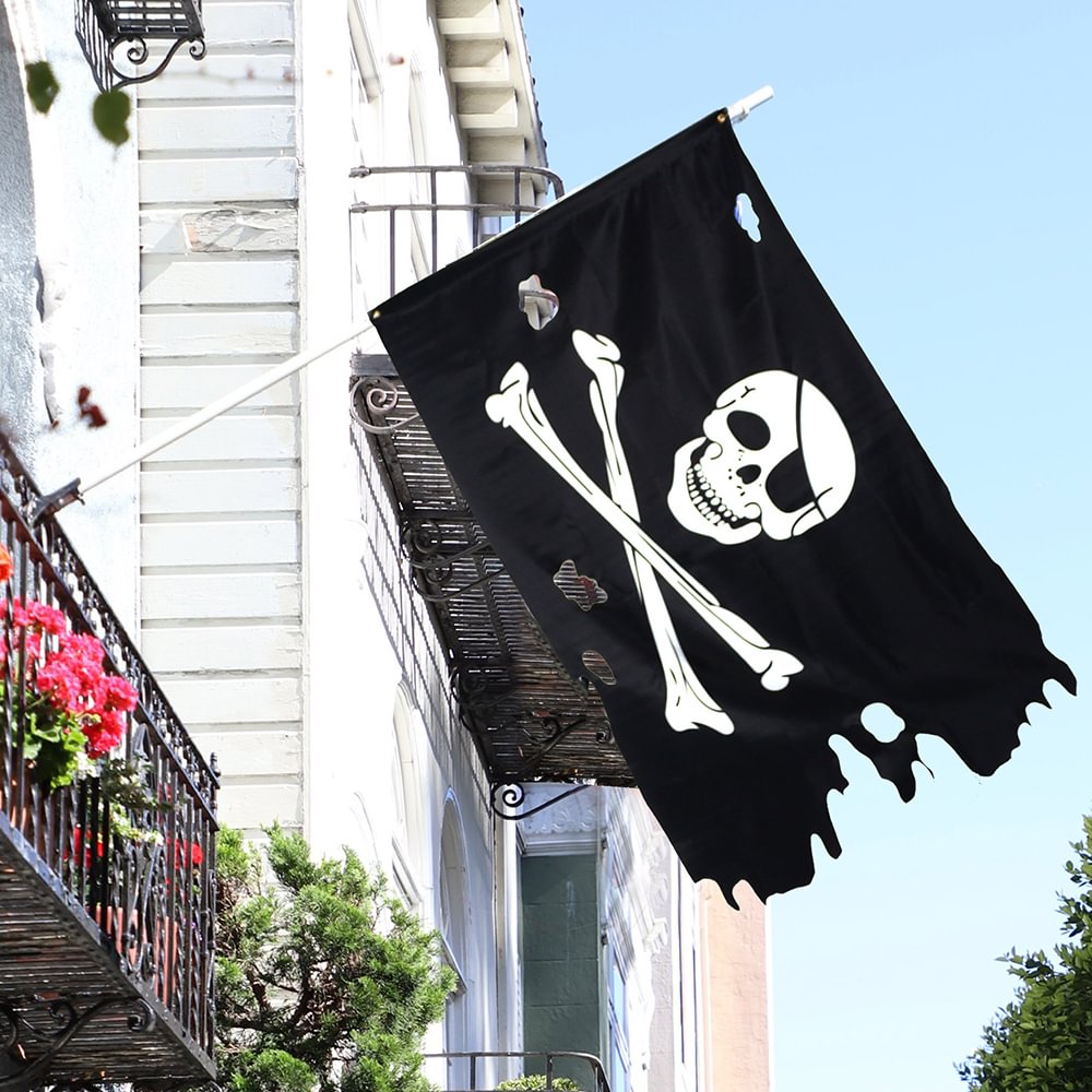 Halloween Pirate Pattern Flags Garden Flag Outdoor Decor-BlingPainting-Customized Products Make Great Gifts