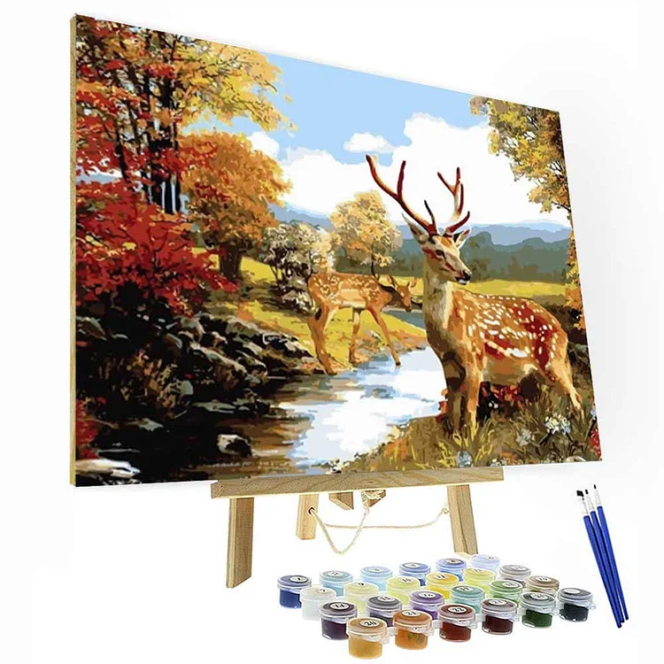 Paint by Numbers Kit - Sika Deer-BlingPainting-Customized Products Make Great Gifts