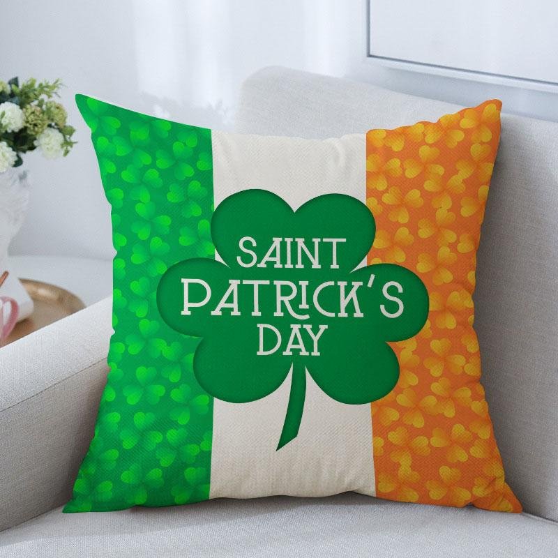 St. Patrick's Day Green Shamrock Throw Pillow E-BlingPainting-Customized Products Make Great Gifts