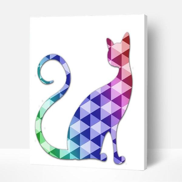 Paint by Numbers Kit for Kids -  Mirror Cat, Best Gifts-BlingPainting-Customized Products Make Great Gifts