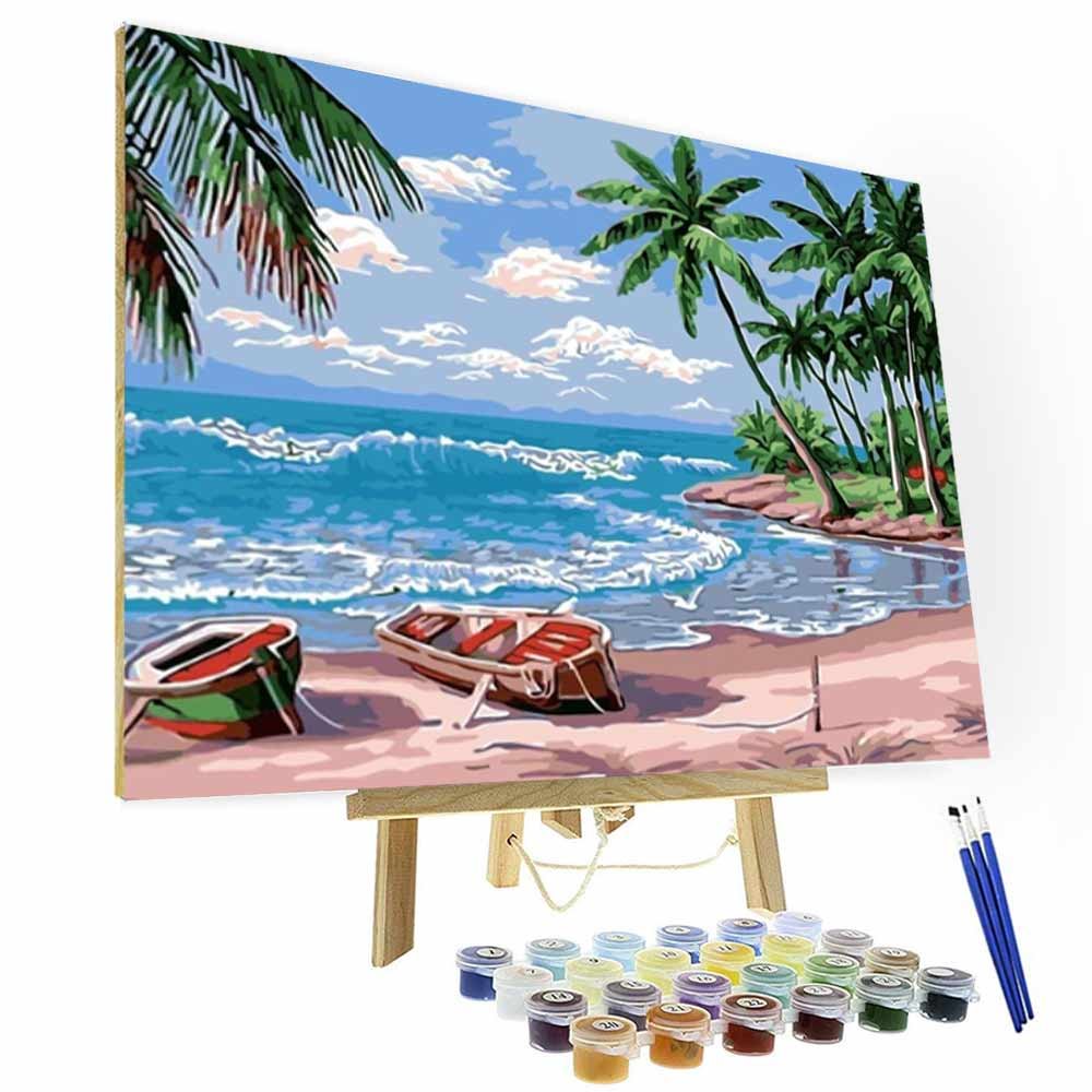 Paint by Numbers Kit - At The Beach-BlingPainting-Customized Products Make Great Gifts