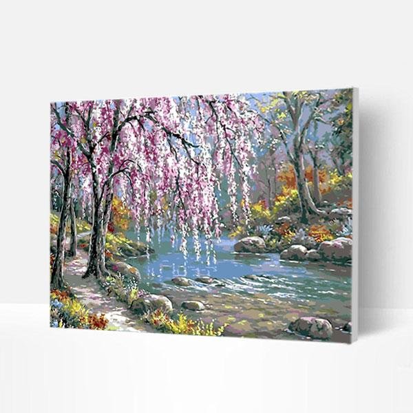 Paint by Numbers Kit - Sakura Tree-BlingPainting-Customized Products Make Great Gifts