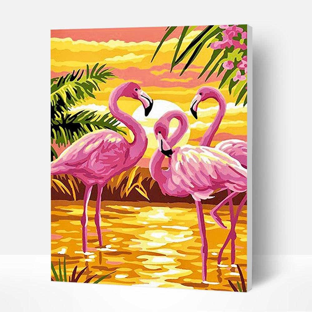 Paint by Numbers Kit - Beautiful Flamingo-BlingPainting-Customized Products Make Great Gifts