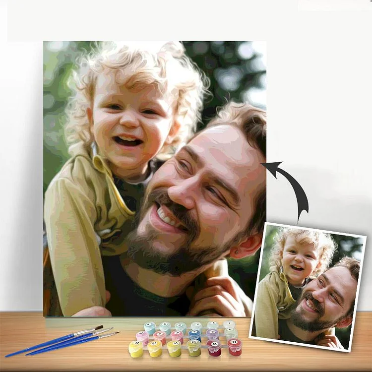 Custom Paint by Numbers Kit | Fathers day Gift