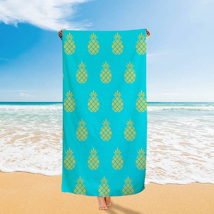 Pineapple Pattern Beach Towel-BlingPainting-Customized Products Make Great Gifts