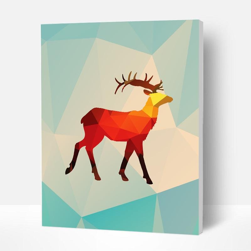Paint by Numbers Kit for Kids - Colorful Mirror Deer, Good Gifts-BlingPainting-Customized Products Make Great Gifts