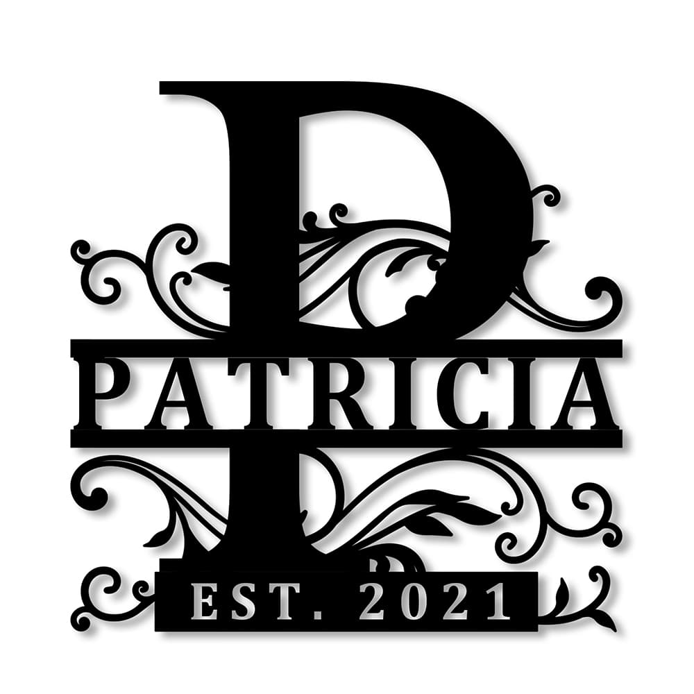 Custom Family Last Name Metal Steel Monogram Signs for Christmas Birthday Anniversary Gift-BlingPainting-Customized Products Make Great Gifts