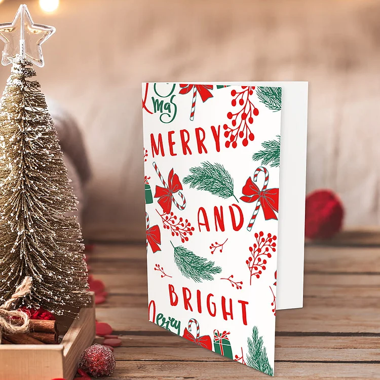 Christmas Candy Pattern Card with Envelope 5*7 IN - Best Gifts-BlingPainting-Customized Products Make Great Gifts