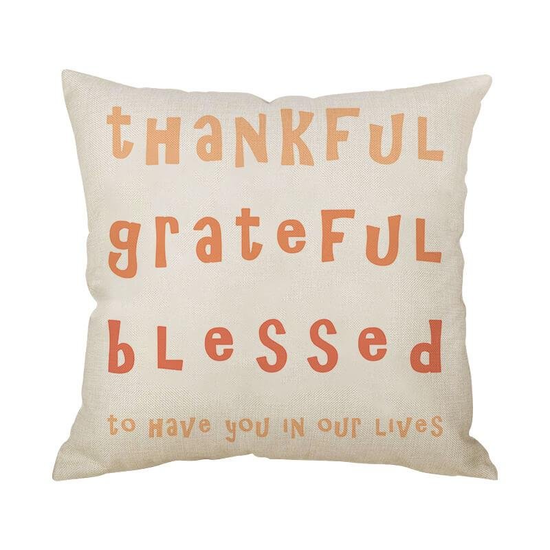 Thanksgiving Decor Text Throw Pillow J-BlingPainting-Customized Products Make Great Gifts