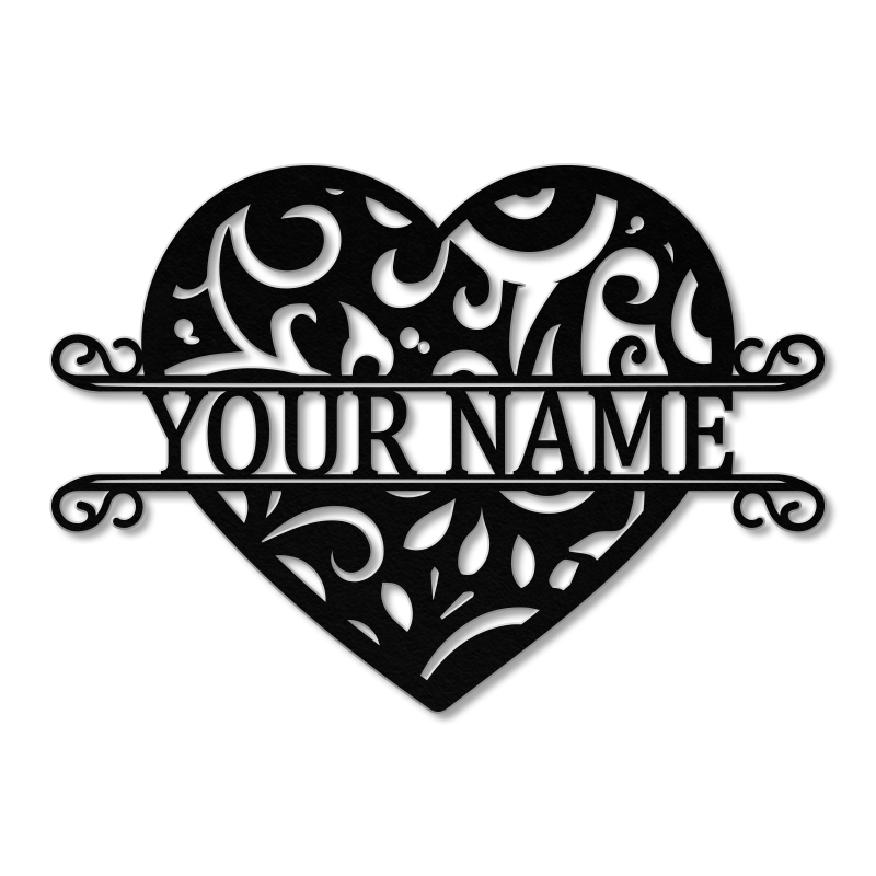 Personalized Heart Metal Sign For Anniversary Gift-BlingPainting-Customized Products Make Great Gifts