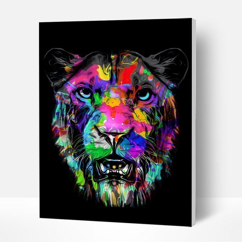 Paint by Numbers Kit - Colorful Tiger-BlingPainting-Customized Products Make Great Gifts
