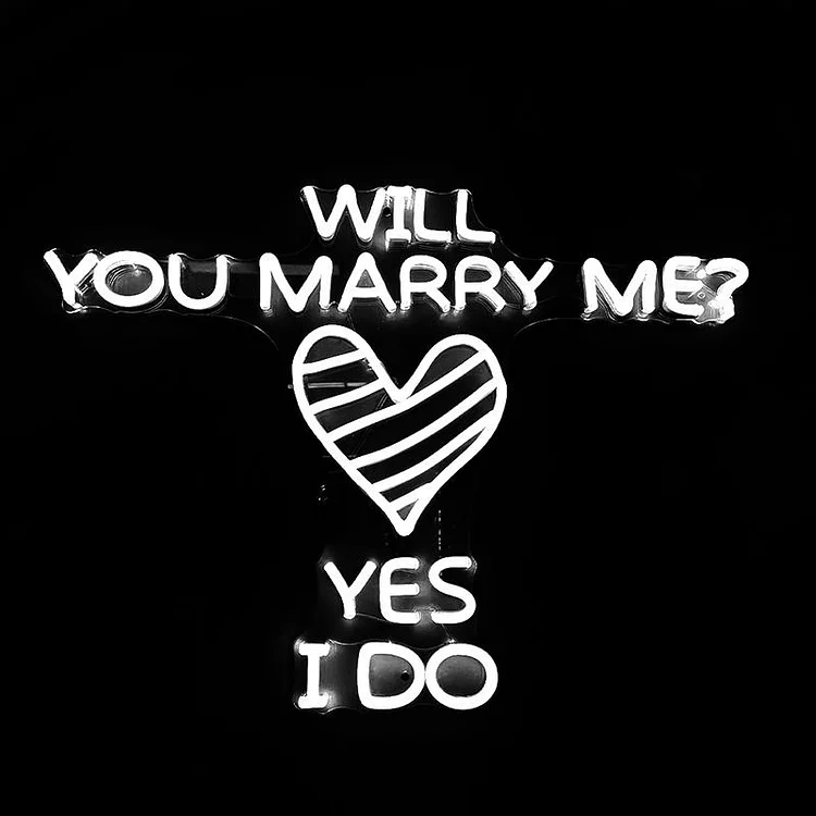 Will You Marry Me Neon Sign-BlingPainting-Customized Products Make Great Gifts