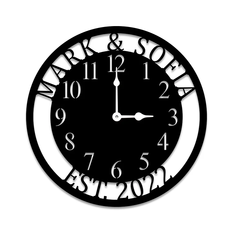 Personalized Silent Metal Wall Clock Wall decor-BlingPainting-Customized Products Make Great Gifts