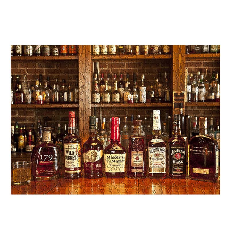 Whiskey Wine Bottle Jigsaw Puzzle For Adults 1000 Pieces - Unique Gifts-BlingPainting-Customized Products Make Great Gifts