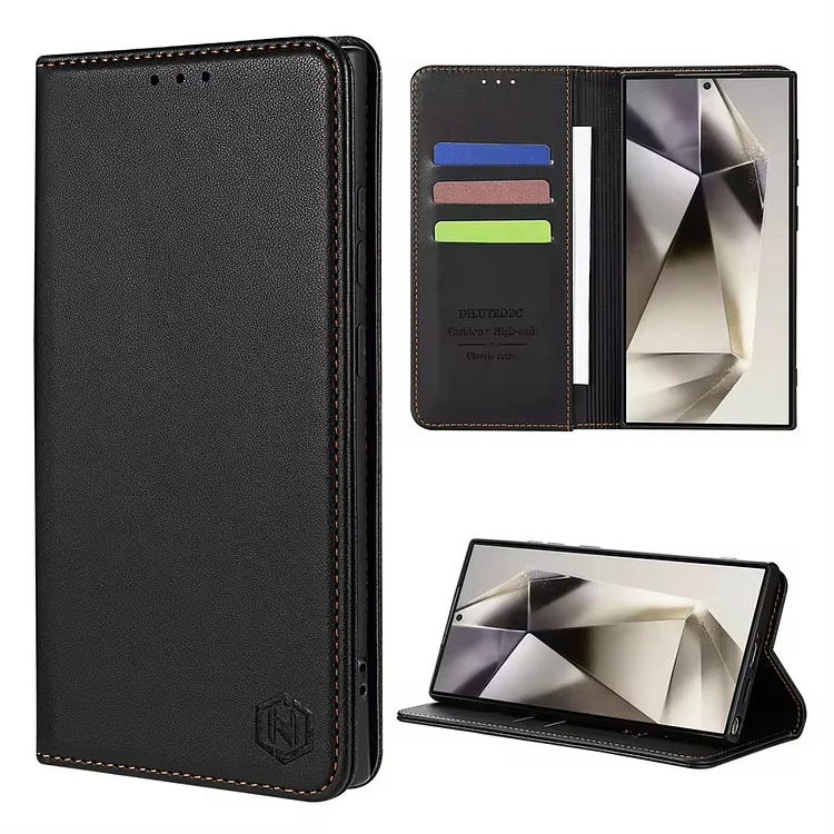 Wallet Card Slot Strong Magnetic Flip Leather Case For Samsung Galaxy S24 Ultra S23 FE S22 S21 S20 Plus Cover  Caseepro - High Quality Phone Cases & Covers