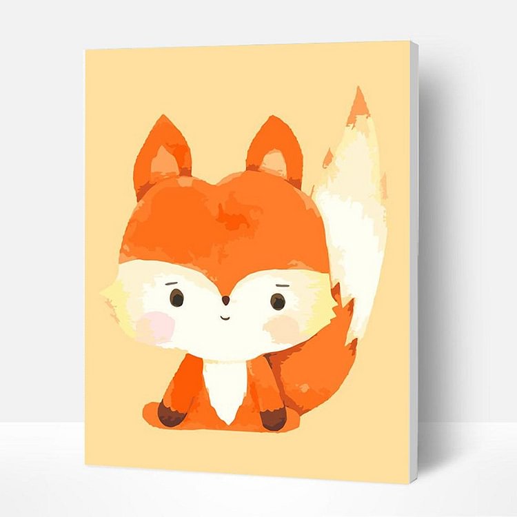 Paint by Numbers Kit for Kids - Cute Fox, Best Gifts-BlingPainting-Customized Products Make Great Gifts