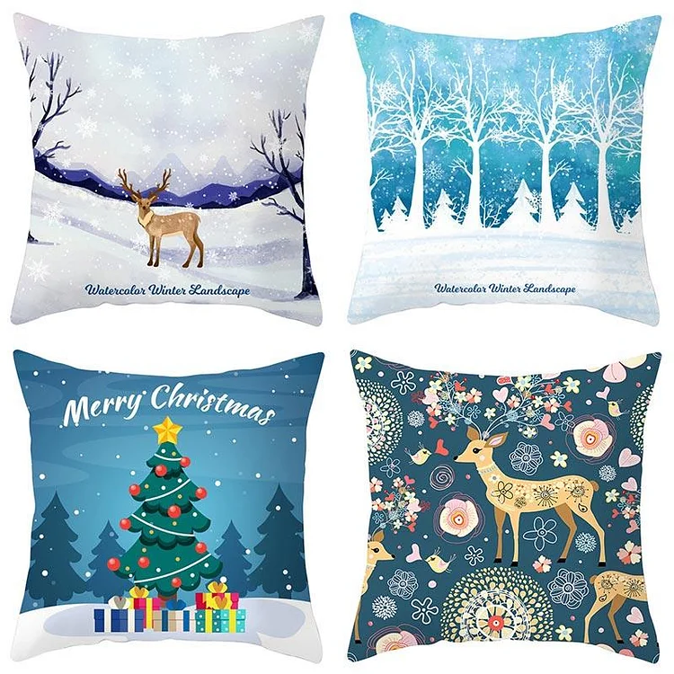 Throw Pillow Covers For Christmas 18x18 Inch - Unique Gifts, Best Decor Gifts-BlingPainting-Customized Products Make Great Gifts