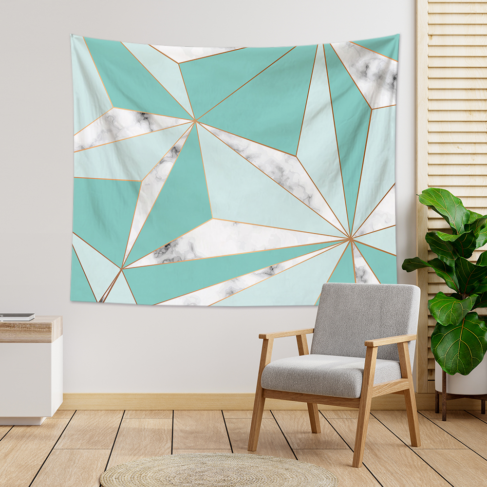 Luxury Gold Polygonal Pattern Tapestry Wall Hanging-BlingPainting-Customized Products Make Great Gifts