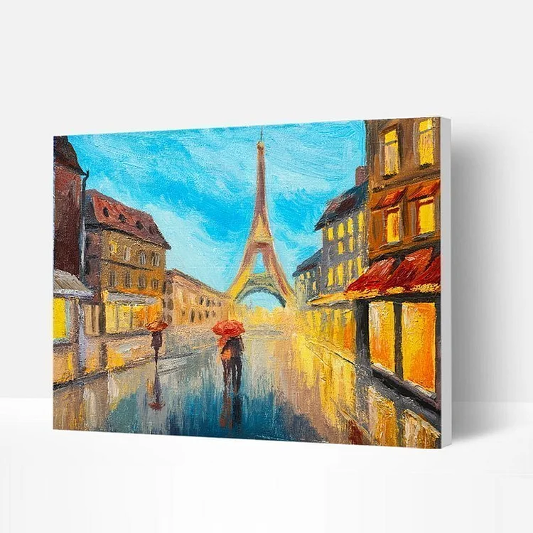 Paint by Numbers Kit - Couple under the Eiffel Tower-BlingPainting-Customized Products Make Great Gifts