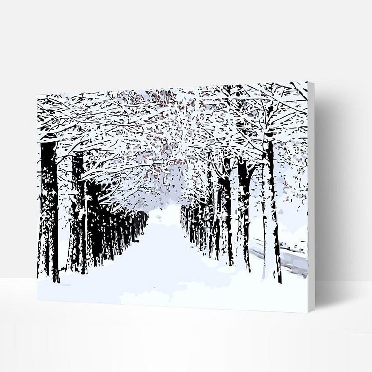 Paint by Numbers Kit - Snow Scence-BlingPainting-Customized Products Make Great Gifts